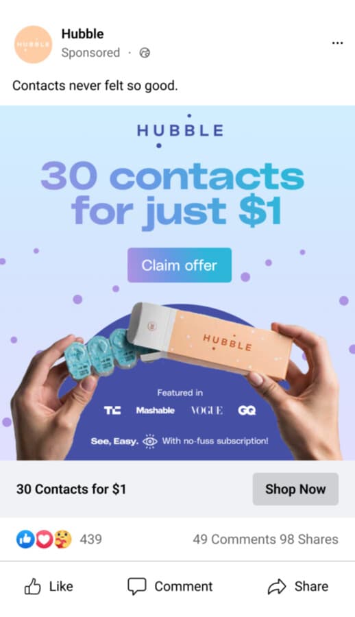 Hubble Social Ad - After Adjyl Design Critique